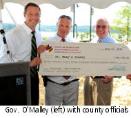 Governor O'Malley with his favorite thing: Money